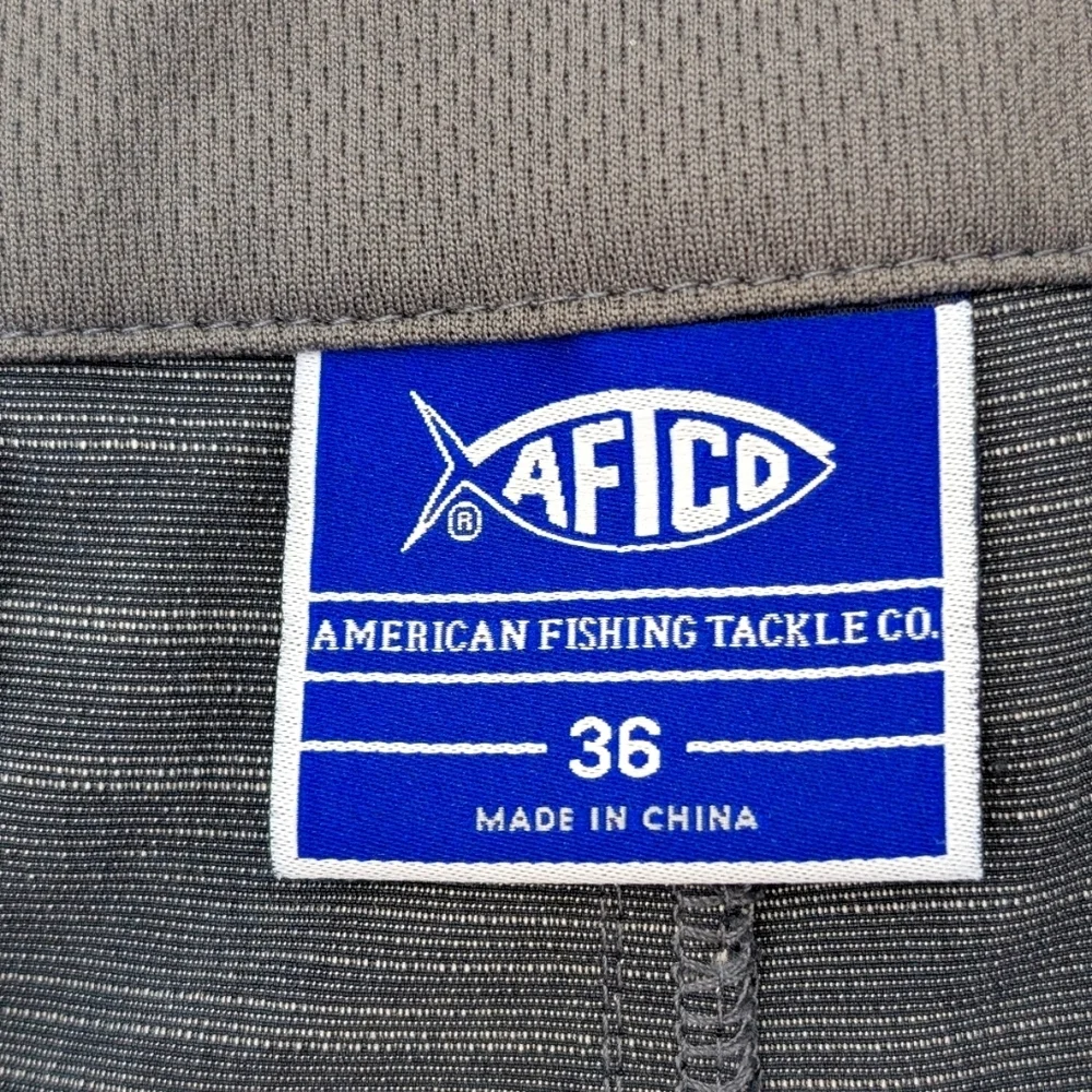 AFICO 365 Hybrid Chino Fishing Shorts Carcoal 9 Inch Inseam Men Size 36
